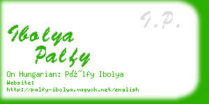 ibolya palfy business card